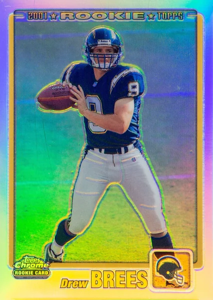 Drew Brees — 2001 Topps Chrome Refractor #229