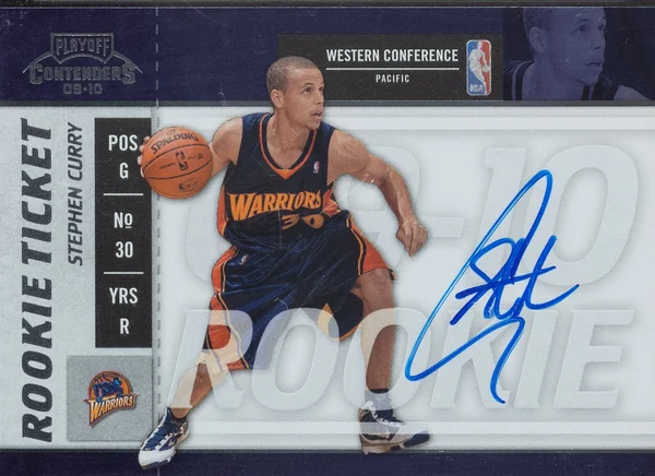 Stephen Curry — 2009-10 Playoff Contenders #106 Rookie Ticket Auto