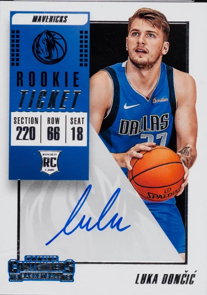Luka Doncic — 2018-19 Contenders #122 Rookie Ticket Auto