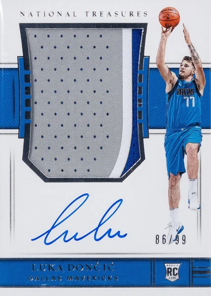 Luka Doncic — 2018-19 National Treasures #127 Rookie Patch Auto