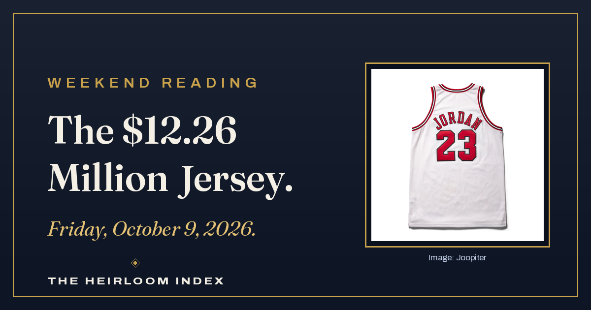 The $12.26 Million Jersey — Weekend Reading